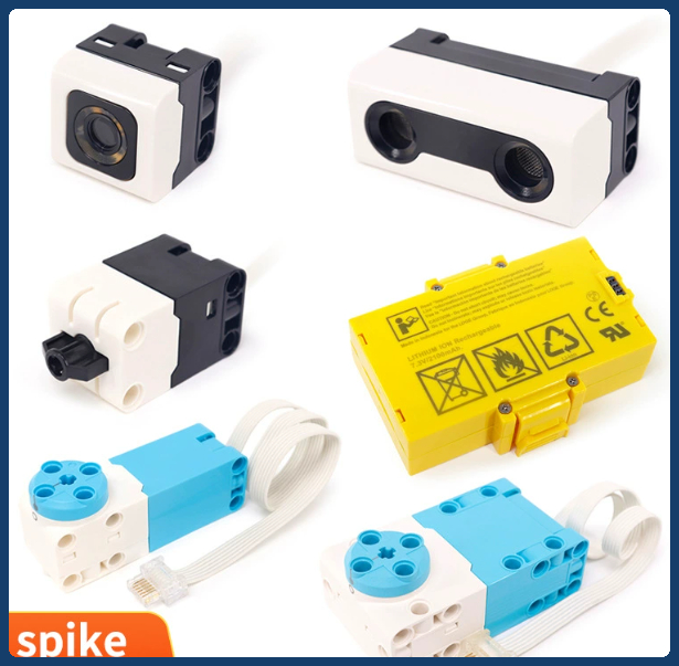 Power Tools Lego - บล็อกที่เข้ากันได้กับสไปค์พร้อมเซ็นเซอร์มอเตอร์เซอร์โวสำหรับของเล่น STEM เพื่อการศึกษา 45602 45605 45606