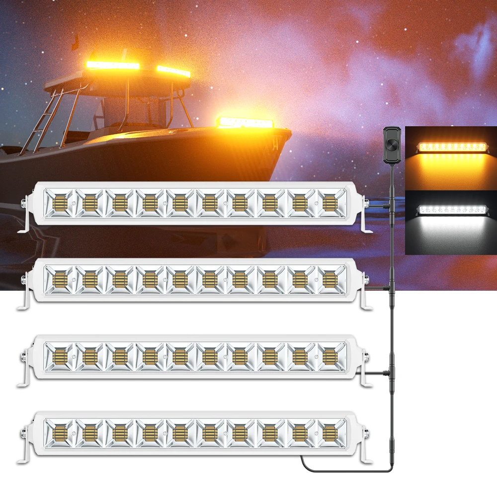 Power Tools Yellow Color - ไฟ LED แบบสองสี 4 ชิ้น สีขาวและสีเหลือง