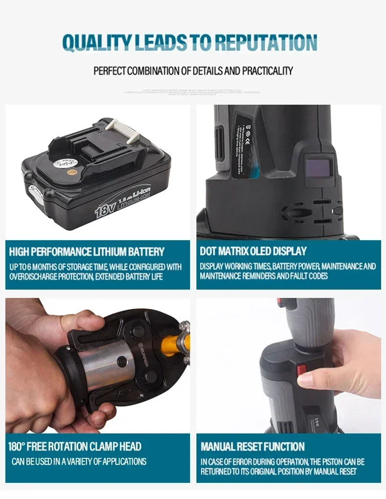 Power Tools Plumbing - เครื่องมืออัดท่อทองแดงไฮดรอลิกไฟฟ้าไร้สาย Zupper PZ-1930 รุ่นปี 2026/มีตัวอย่างให้ทดลองใช้