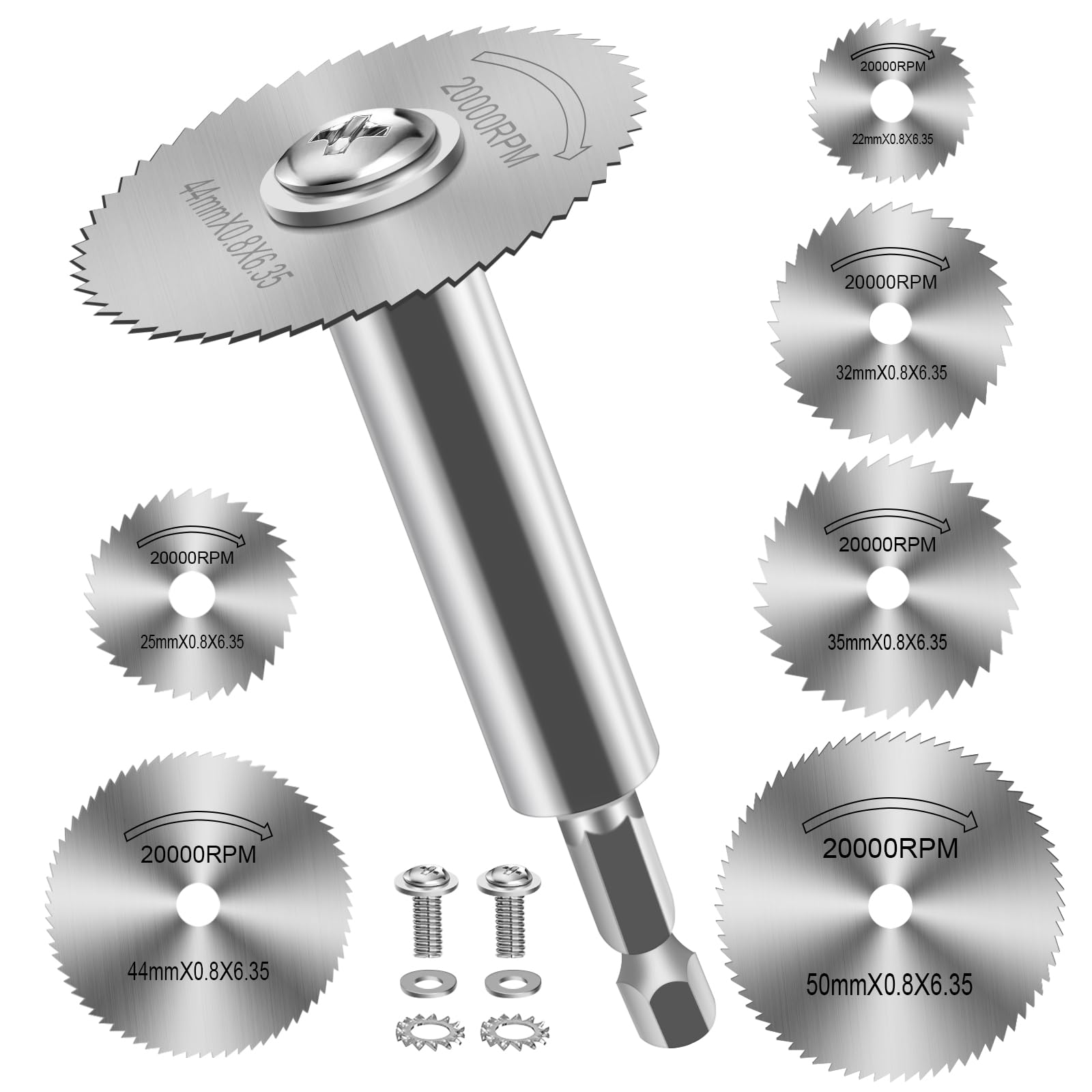 Power Tools Plumbing - ใบตัดสำหรับสว่าน, ใบตัดสำหรับเครื่องมือโรตารี่พร้อมใบเลื่อยเหล็ก, ก้านยาวหกเหลี่ยม 1/4 นิ้ว, อุปกรณ์เสริมสำหรับเครื่องมือโรตารี่ไฟฟ้า
