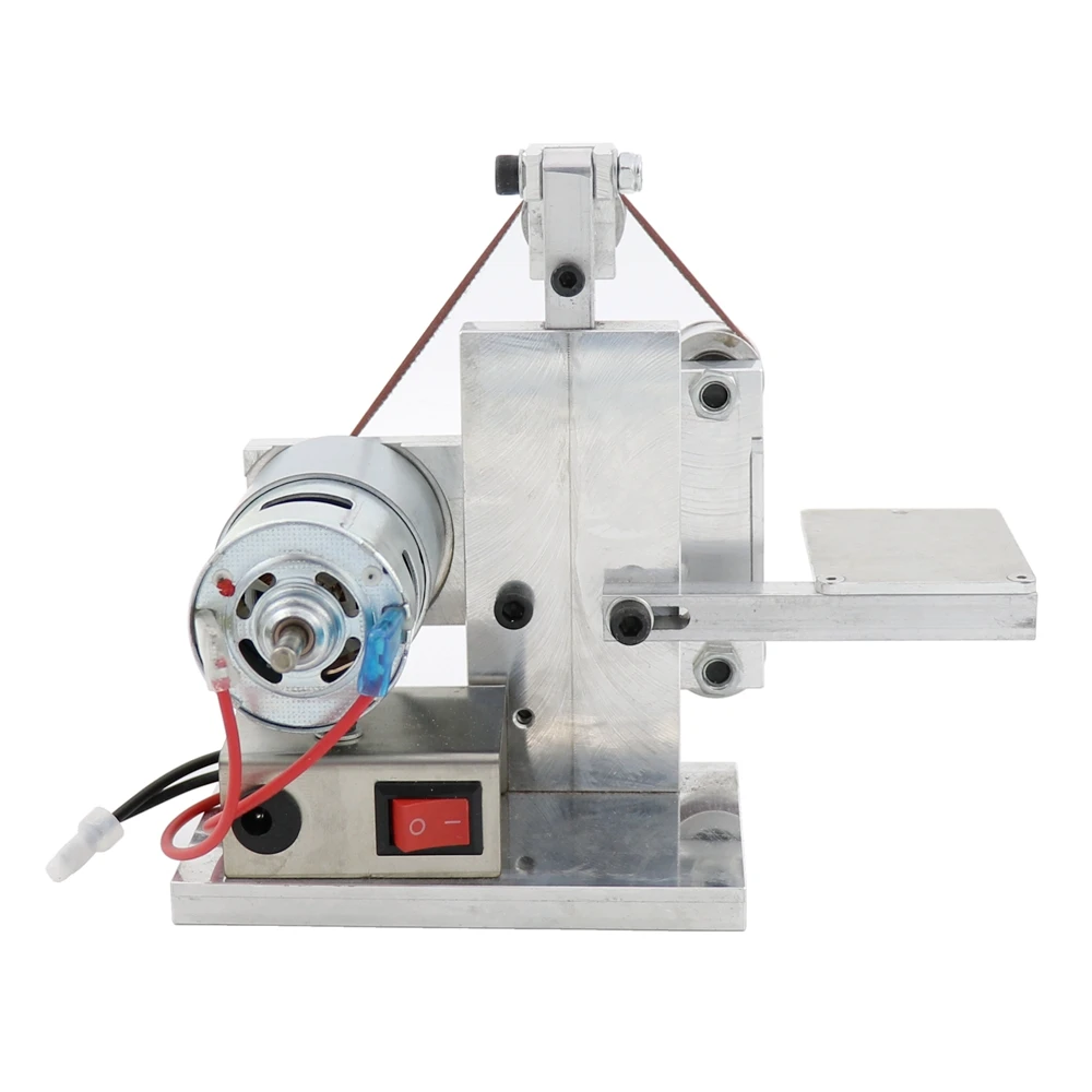 Power X Tools And Machinery - เครื่องขัดสายพานอเนกประสงค์ขนาดเล็กแบบ DIY พร้อมอะแดปเตอร์ไฟฟ้า เครื่องขัดและเจียรสายพาน เครื่องมือขัดเงา