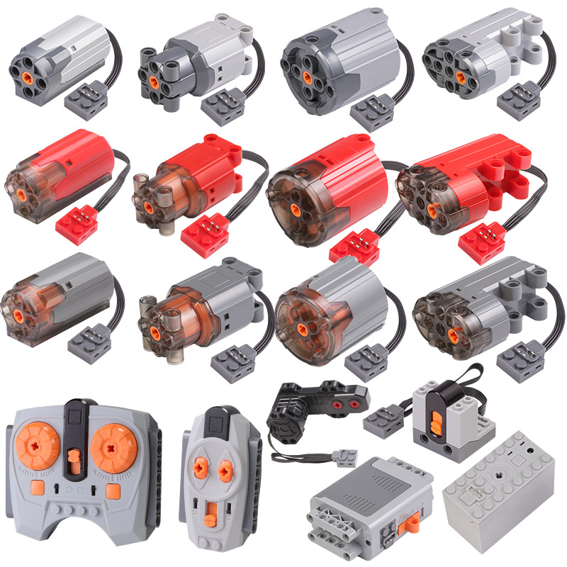 Power Tools Lego - 2.0 รุ่นอัพเกรดฟังก์ชั่น Power การวิเคราะห์มอเตอร์สีเทา/สีดํา/สีแดง M/L/XL เซอร์โวมอเตอร์ชุดควบคุมตัวรับสัญญาณสําหรับบล็อกอาคาร