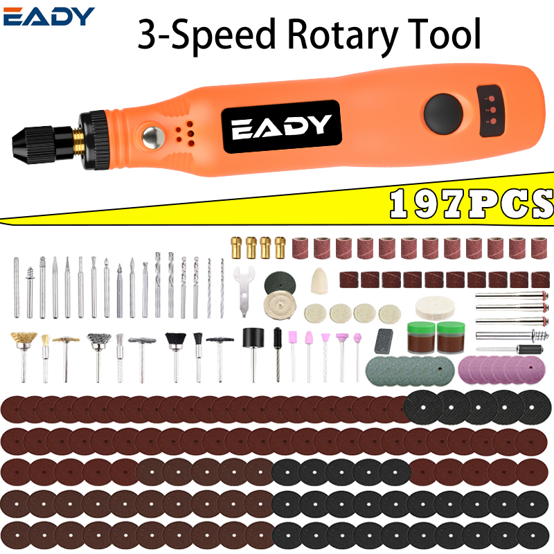 Power Tools Wood - ชุดเครื่องมือโรตารี่ไร้สายแบบ USB – สว่านไฟฟ้าขนาดเล็กสำหรับขัดโลหะ ทำโมเดล แกะสลักอะคริลิก
