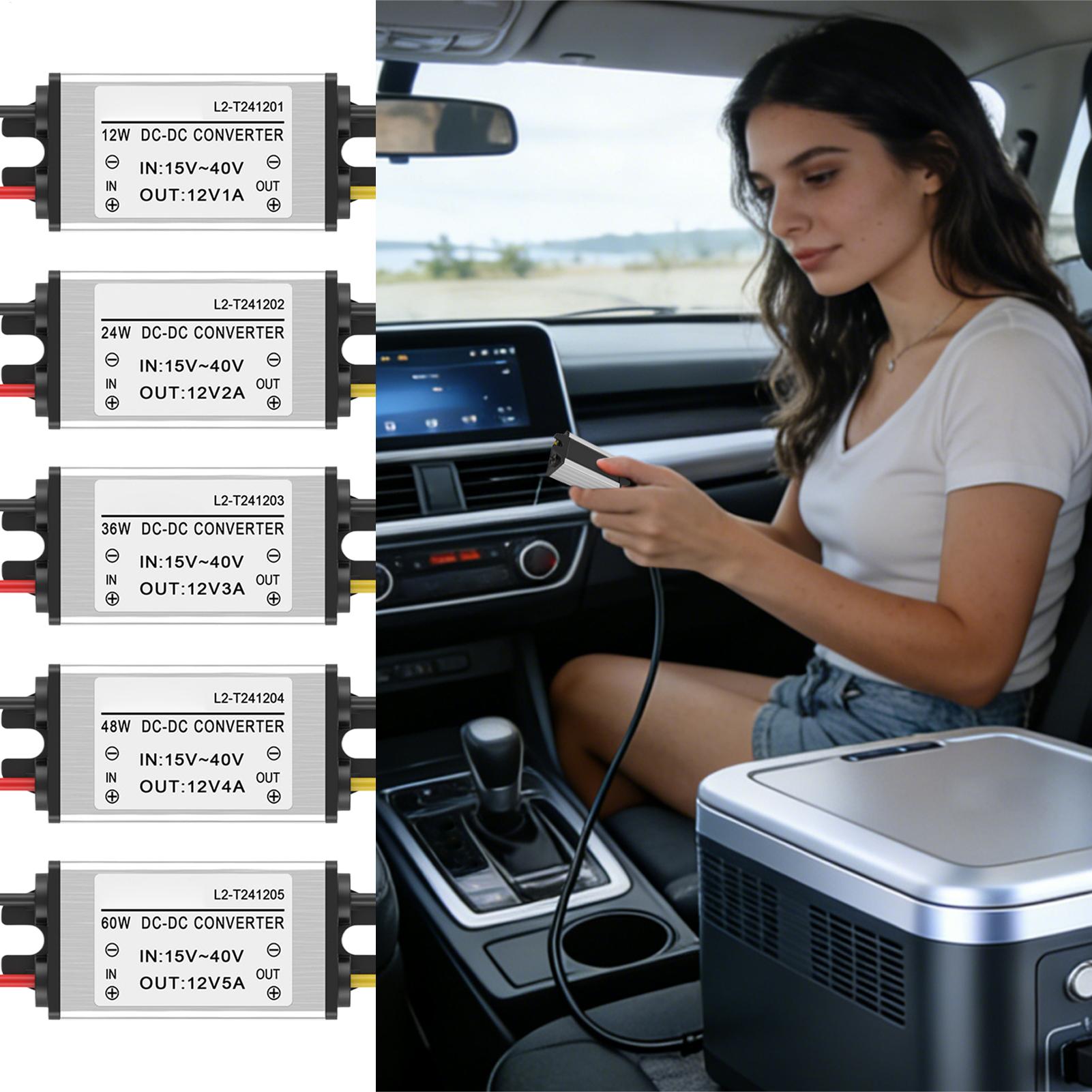 Power Tools In Automotive - อะแดปเตอร์แปลงไฟแบบปรับได้ DC Step Down 12V สำหรับรถยนต์
