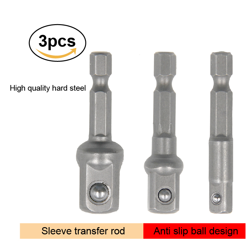 Power Tools Plumbing - 3PC ธรรมชาติหกเหลี่ยม handle extension rod 50
