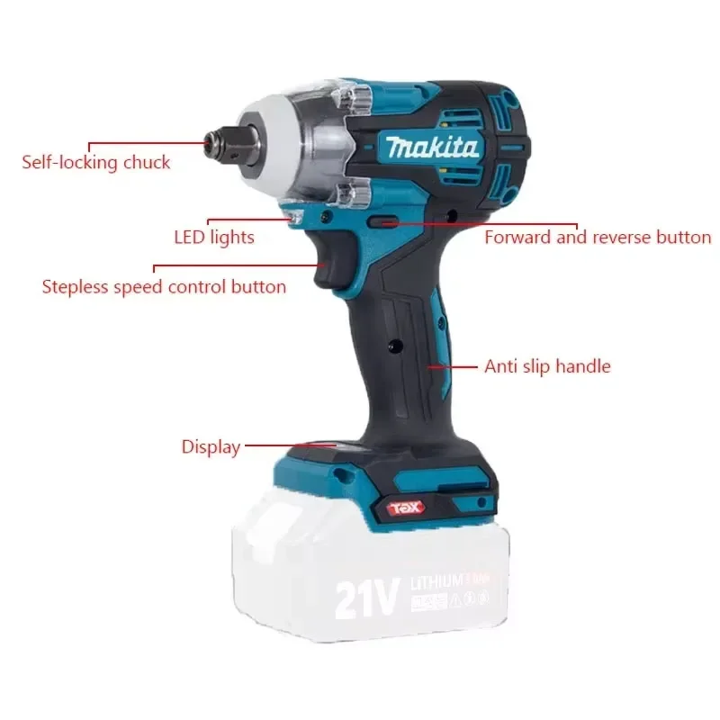 Cordless Drill Driver - มากีต้า TW004G 630N.m เครื่องไขควงไร้สายแบบไม่มีแปรงถ่าน ไขควงไฟฟ้าไร้สาย แบบชาร์จได้
