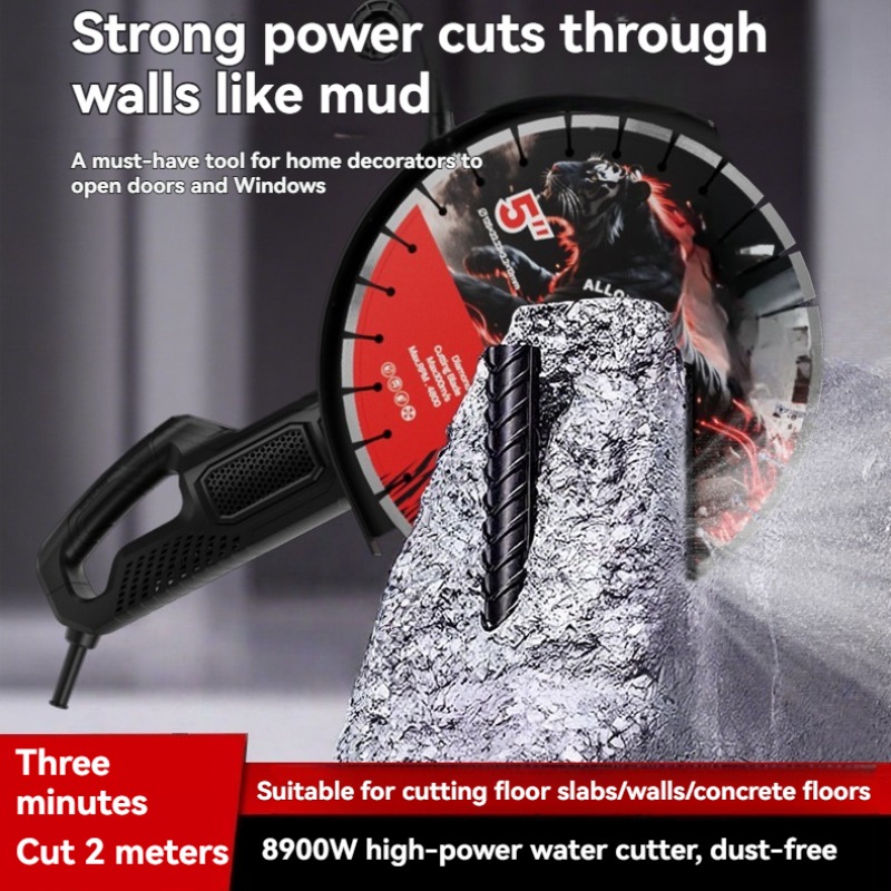 Power Tools Professional - เครื่องตัดร่องผนังคอนกรีตแบบไร้แปรงถ่านความถี่สูง เครื่องตัดผนังกำลังสูง เครื่องมือตัดร่องแบบมืออาชีพ