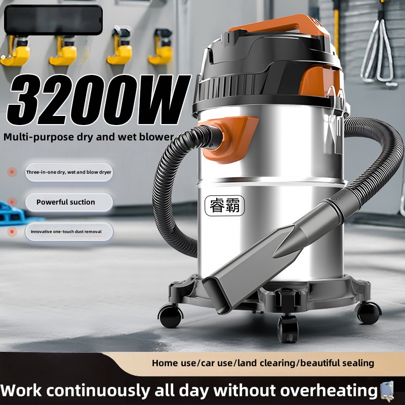 Power Tools Vacuum - เครื่องดูดฝุ่นเปียกและแห้ง 3 in 1 เครื่องดูดฝุ่นกําลังสูงมัลติฟังก์ชั่น เหมาะสําหรับบ้าน