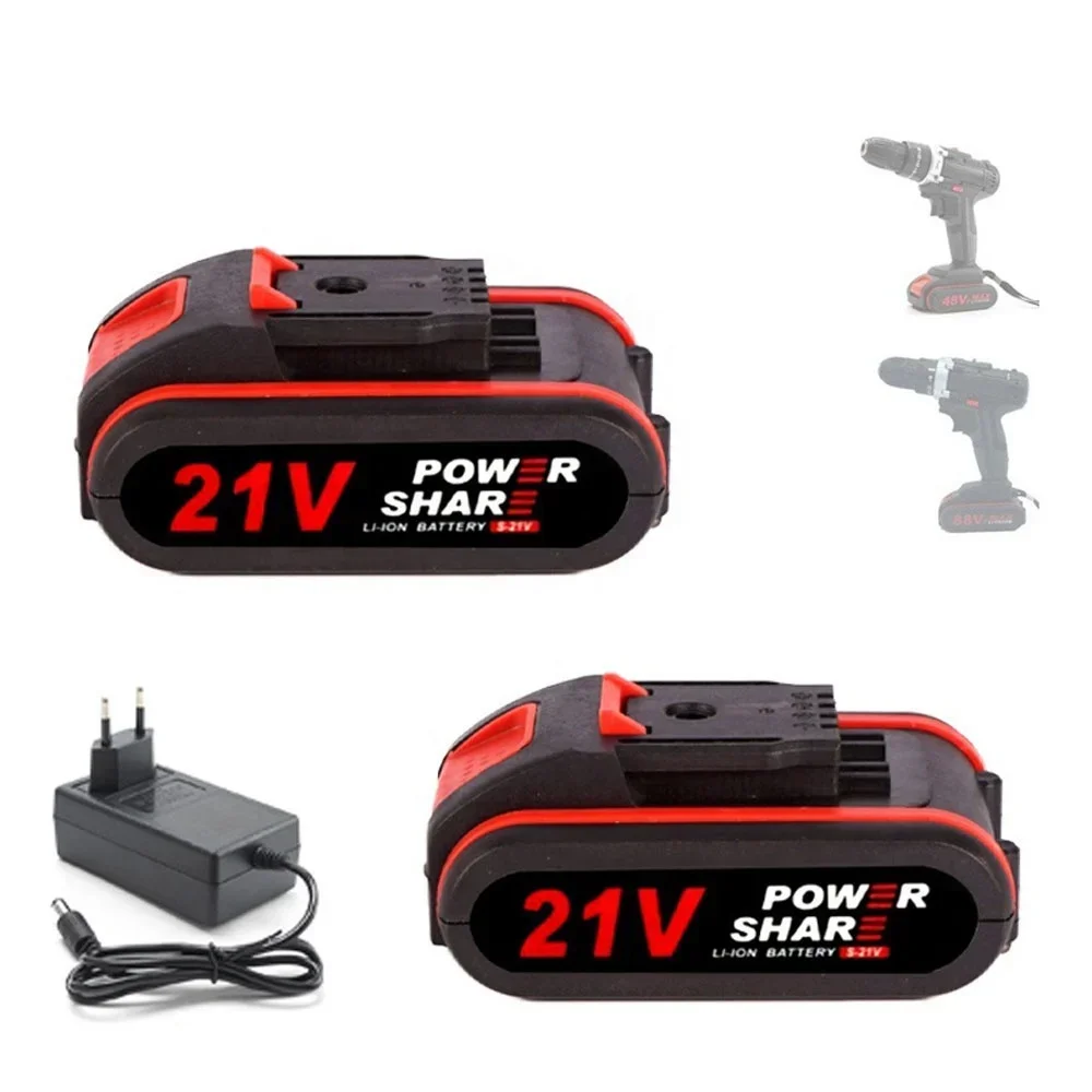 Cordless Drill Driver - 21V แบตเตอรี่ลิเธียมไอออนแบบชาร์จไฟได้สว่านกระแทกไร้สายแบตเตอรี่เปลี่ยน 48VF 36VF 88VF เปลี่ยนแบตเตอรี่สําหรับเครื่องมือ