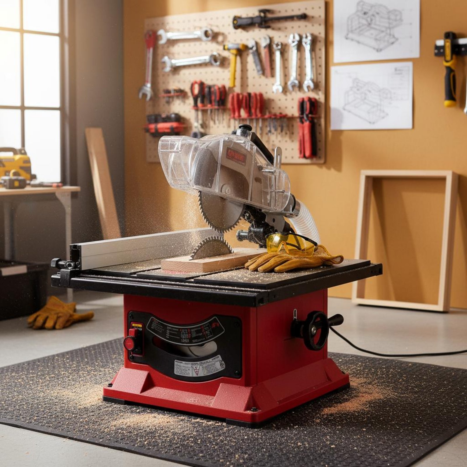 Power Tools Vacuum - ฝาครอบใบเลื่อยแบบใส ป้องกันฝุ่นละออง ใช้ได้กับเครื่องดูดฝุ่น อุปกรณ์เสริมเพื่อความปลอดภัยในการใช้งานเครื่องมือไฟฟ้า ติดตั้งง่าย