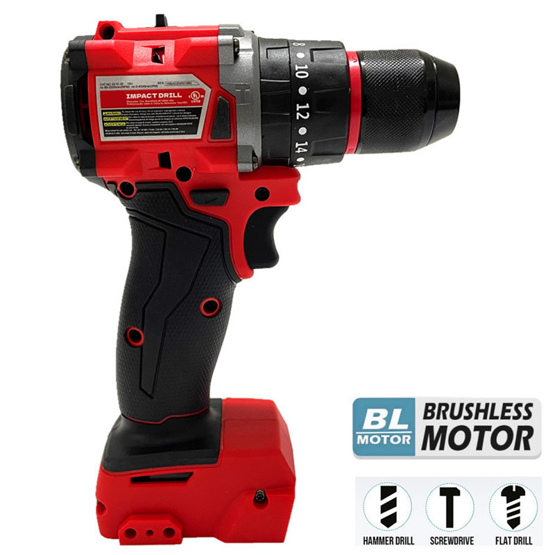 Cordless Drill Driver - สำหรับสว่านไร้สาย Milwaukee 18V/20V แบบไร้แปรงถ่าน พร้อมฟังก์ชันกระแทก 20+3
