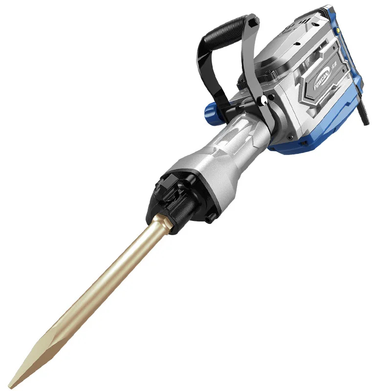 Power Tools Professional - สิ่วไฟฟ้าแบบมือถือสำหรับงานหนัก กำลังไฟเดียว เครื่องมือระดับมืออาชีพสำหรับงานอุตสาหกรรม ใช้สำหรับขจัดเหล็กเส้น ดิน ผนัง
