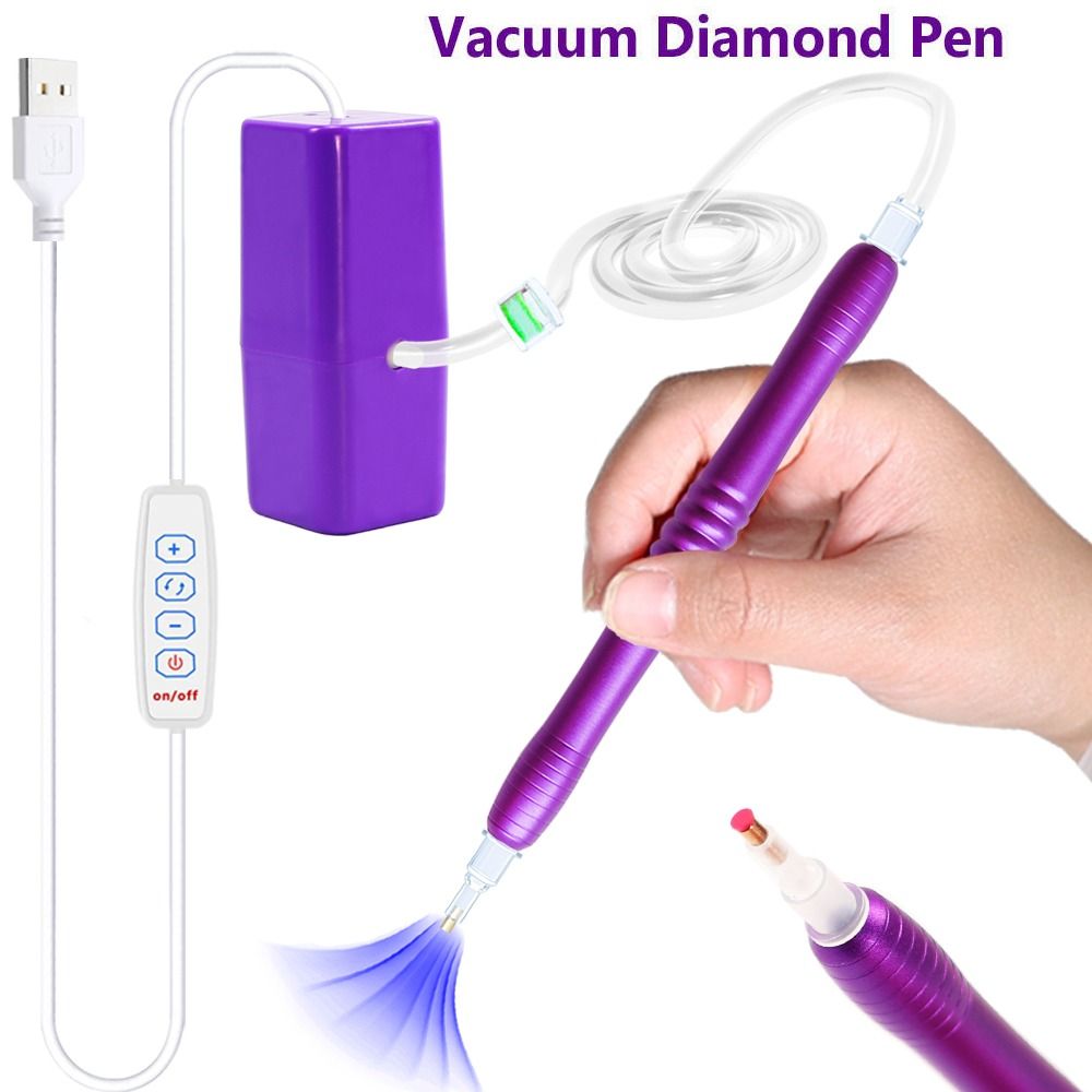 Power Tools Vacuum - สูญญากาศไฟฟ้าเพชรภาพวาดชุดปากกา USB Powered เพชรภาพวาดอุปกรณ์ดูดสําหรับ 5D เพชรจิตรกรรมเครื่องมือ