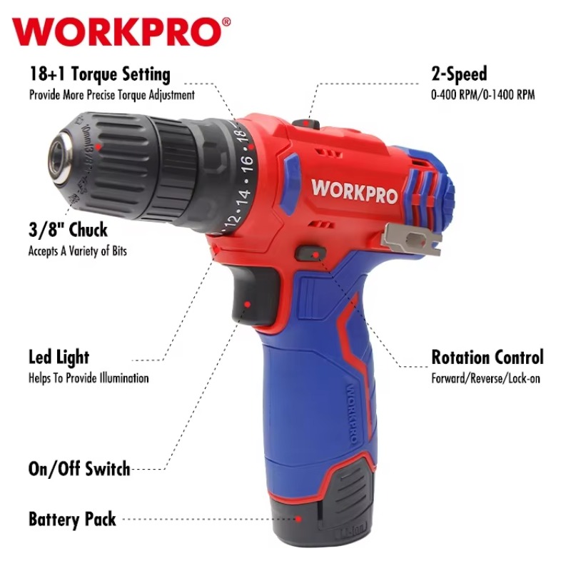 สว่านไร้สาย 12V 10 มม. เครื่อง - Power Tools Drill บทวิจารณ์และราคา