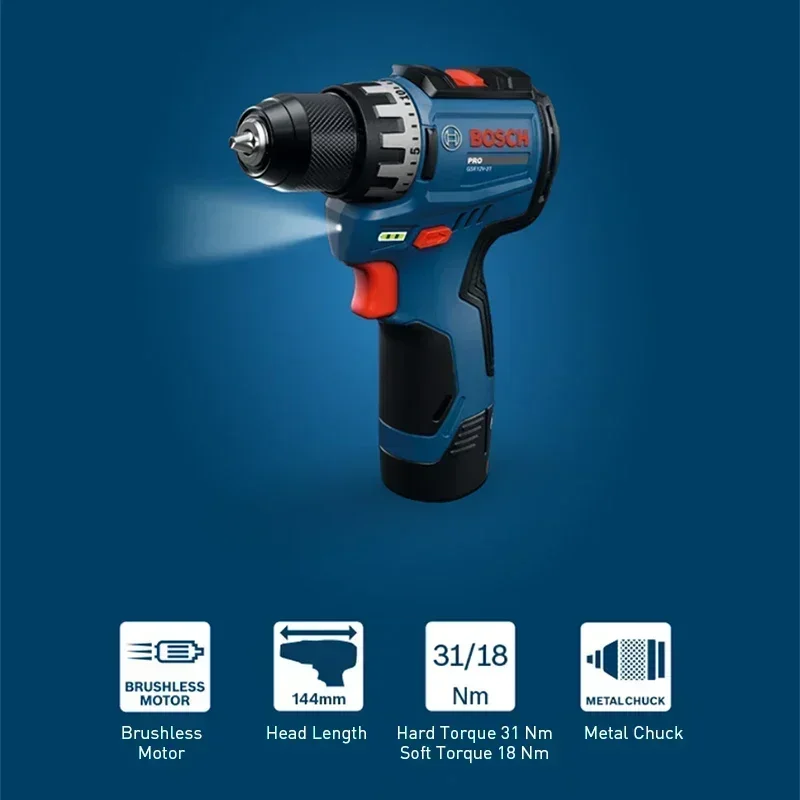 BOSCH GSR12V-31 ชุดสว่านไฟฟ้าไ - Cordless Drill Driver บทวิจารณ์และราคา