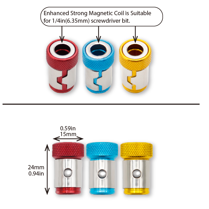 หัวจับดอกไขควงแม่เหล็กขนาด 1/4 - Power Tools Yellow Color บทวิจารณ์และราคา