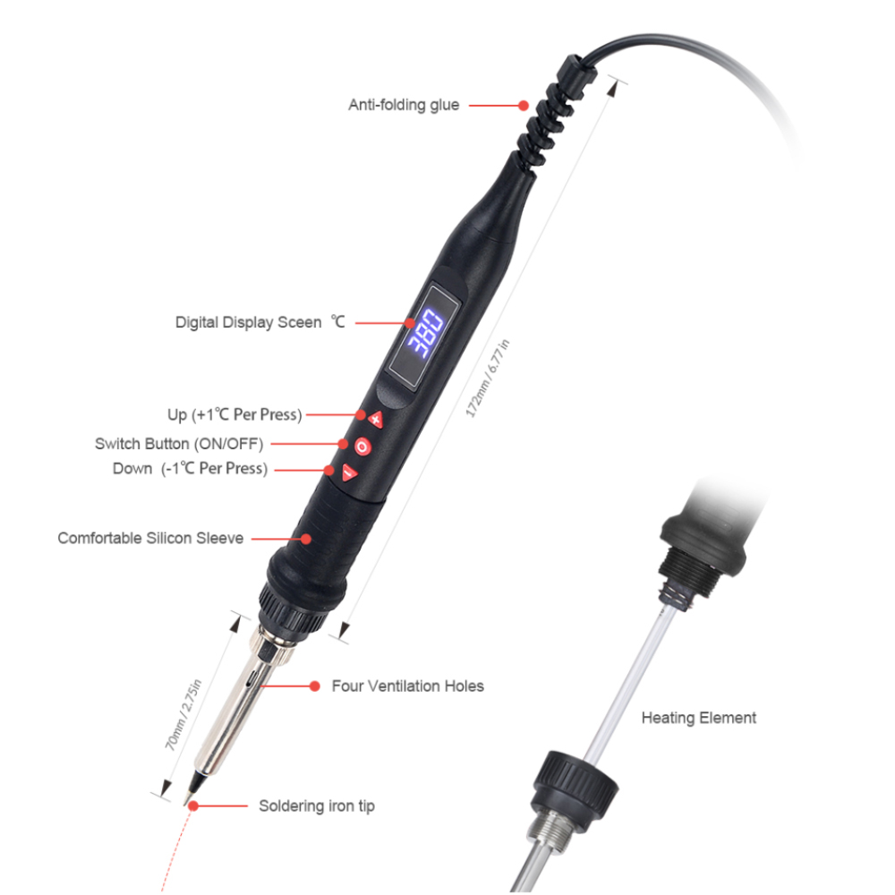 JCD 750W Micro Heat Gun Rework - Heat Gun Variable บทวิจารณ์และราคา