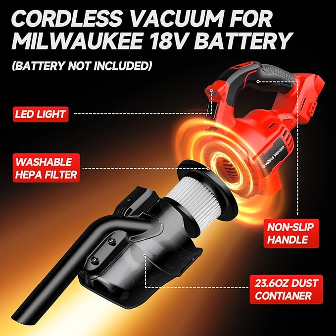 เครื่องดูดฝุ่นไร้สายแบบพกพา 16 - Power Tools Vacuum บทวิจารณ์และราคา