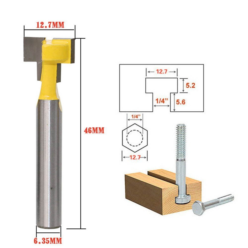 A11I 1/4 นิ้ว Shank T-Slot CUT - Power Tools Router บทวิจารณ์และราคา