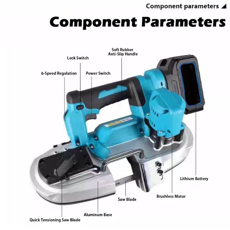 เลื่อยสายพานไร้สายแบบพกพา 490W - Power Tools Band บทวิจารณ์และราคา