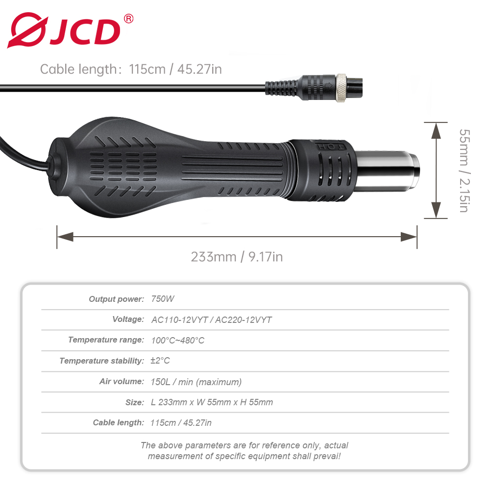 JCD HOT AIR GUN อุปกรณ์เชื่อมส - Heat Gun Variable บทวิจารณ์และราคา