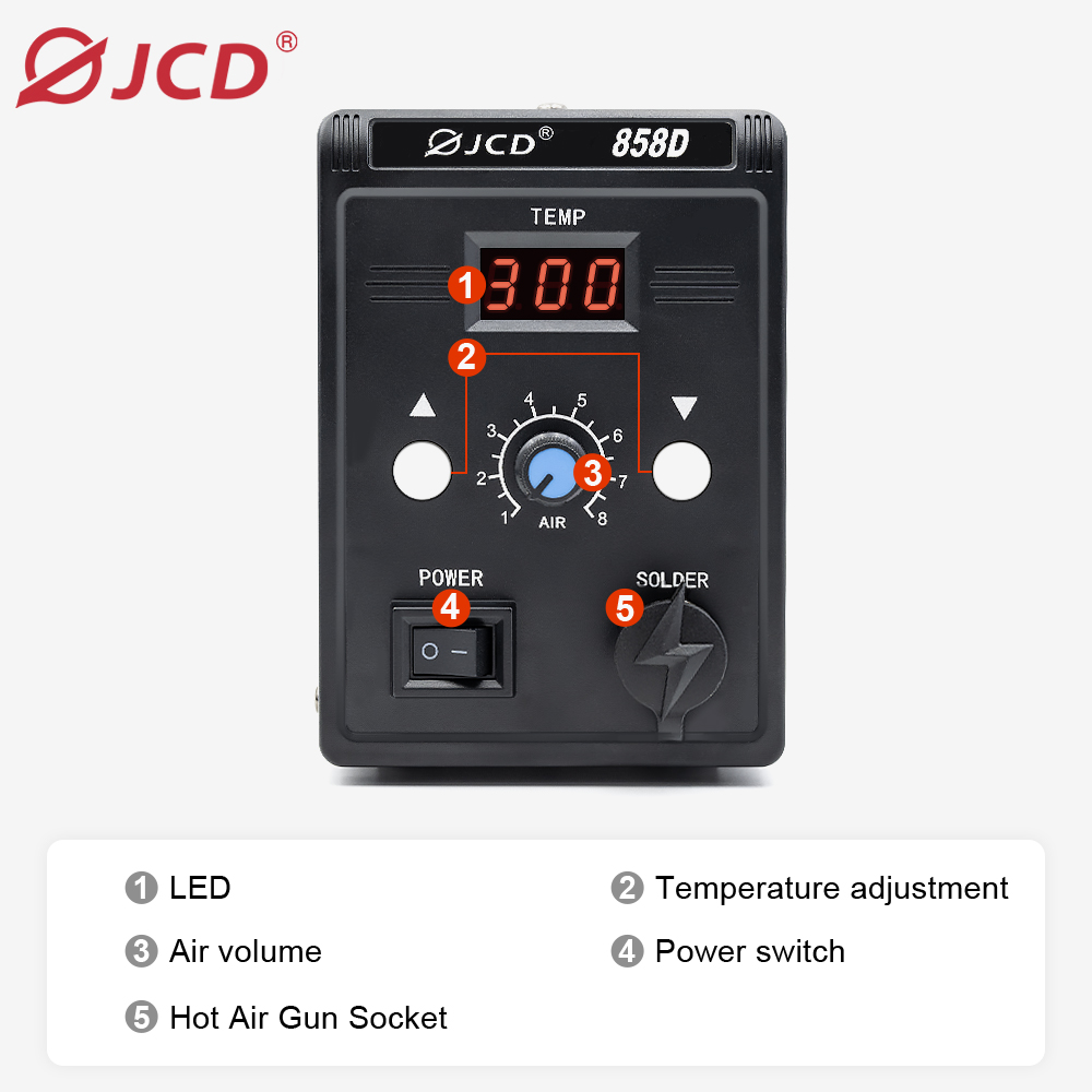 JCD HOT AIR GUN 858D 700W BGA  - Heat Gun Variable บทวิจารณ์และราคา