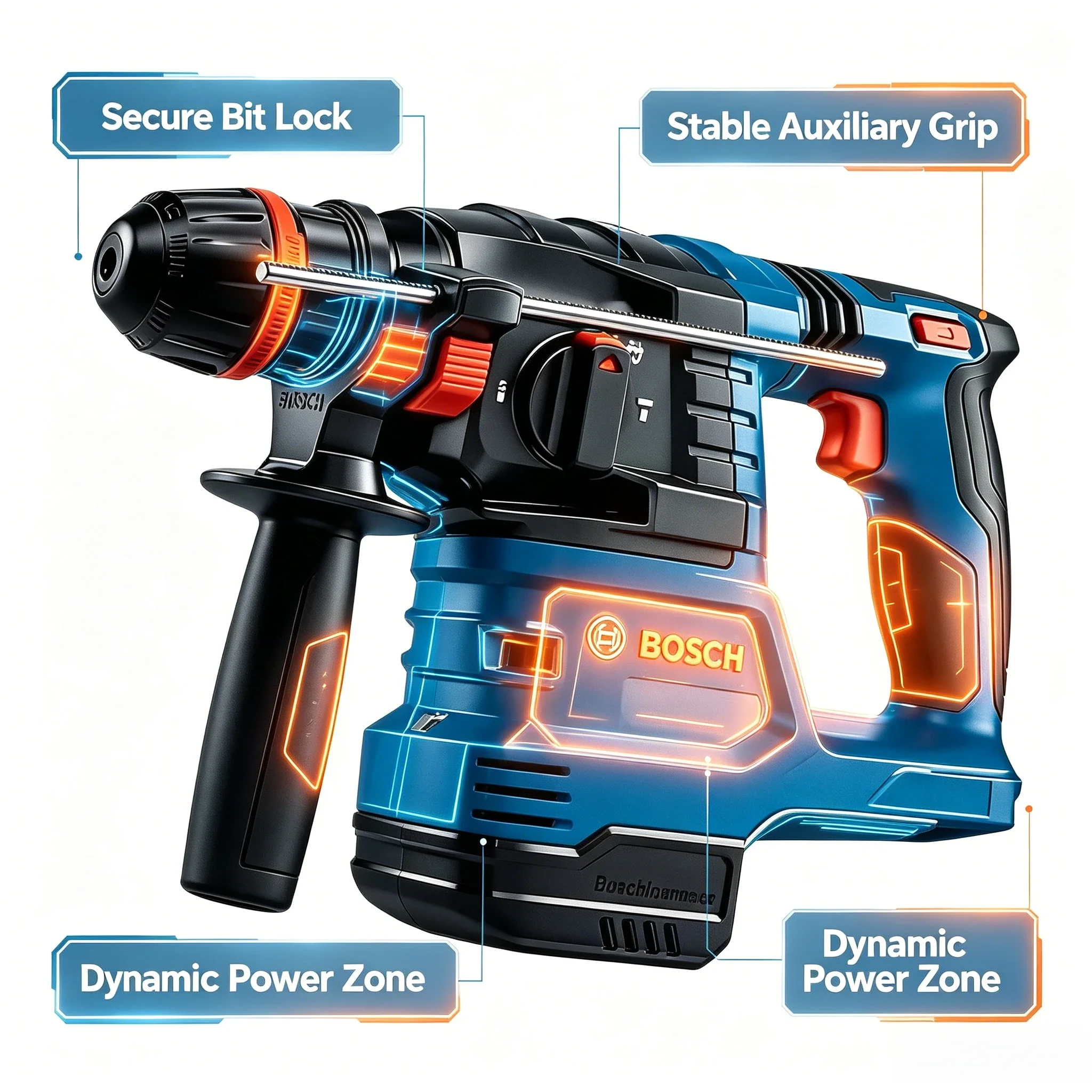 สว่านโรตารี่ Bosch GBH 18V-22X - Power Tools Router บทวิจารณ์และราคา