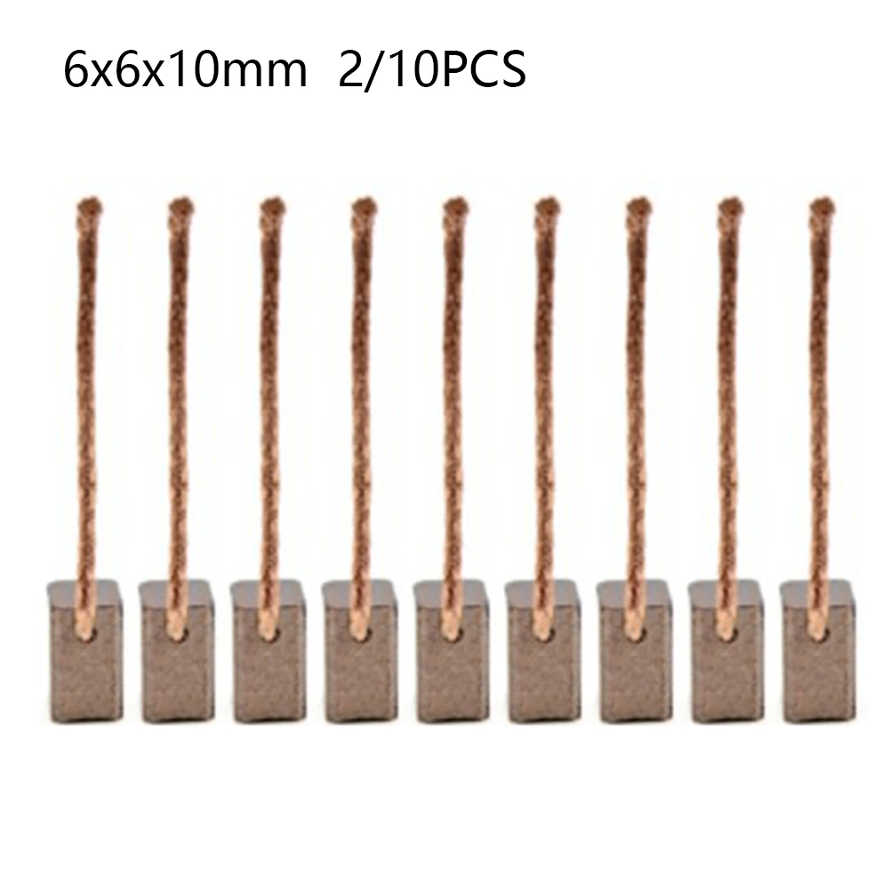 2 10 ชิ้น 6x6x10 มม. แปรงคาร์บ - Power Tools In Automotive บทวิจารณ์และราคา