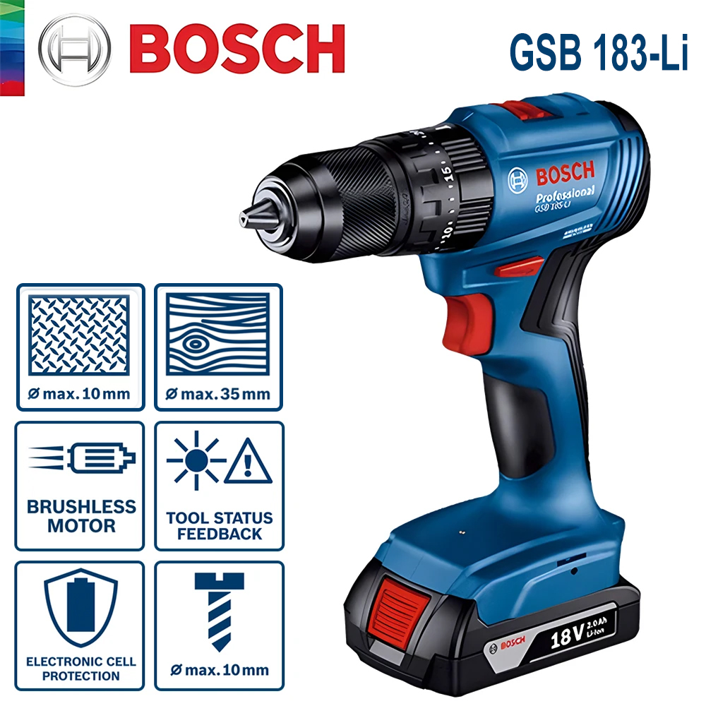 บ๊อช GSB 183-LI สว่านไฟฟ้าไร้ส - Power Tools Wood บทวิจารณ์และราคา
